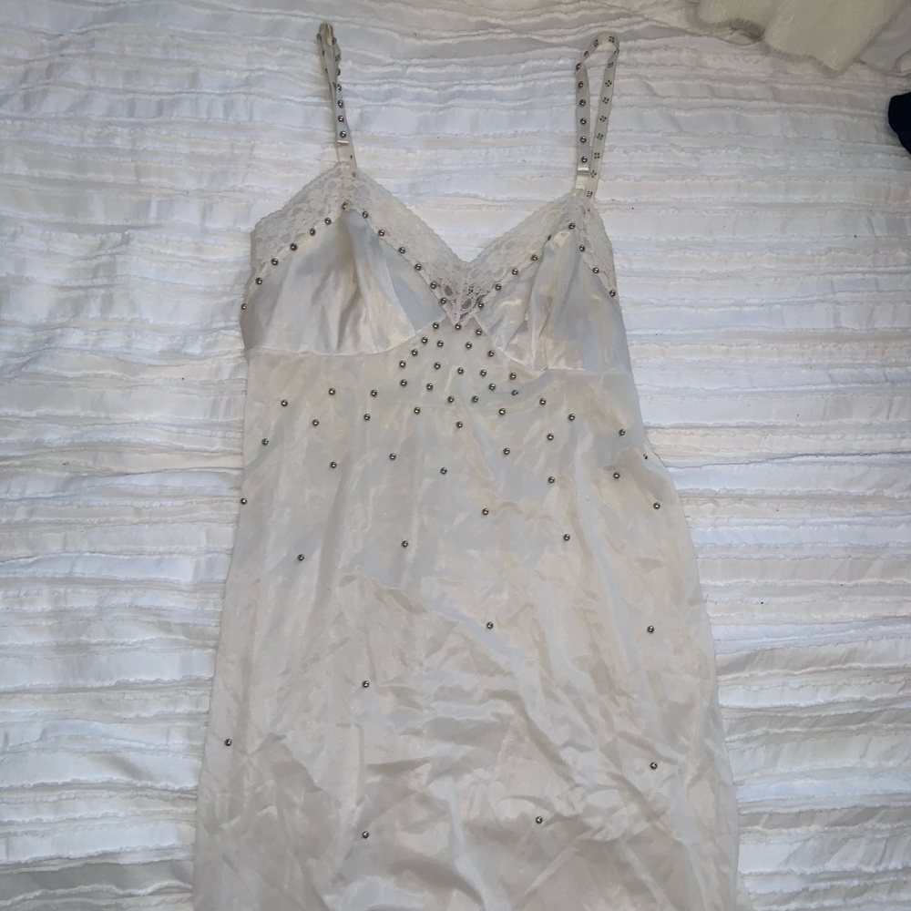 White slip dress
